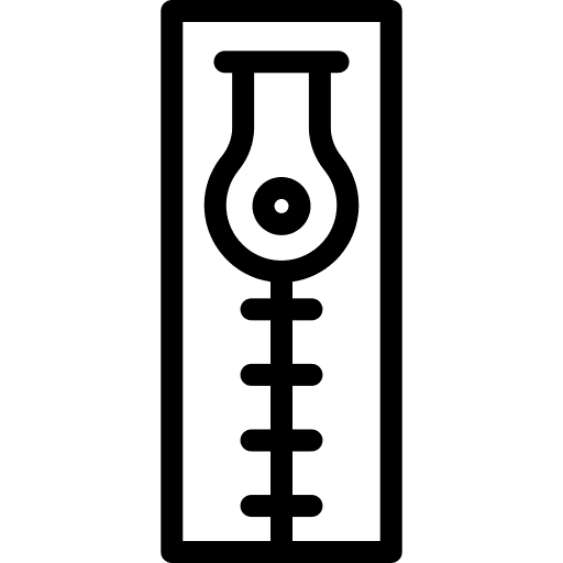 Zipper material fabric zipper icon