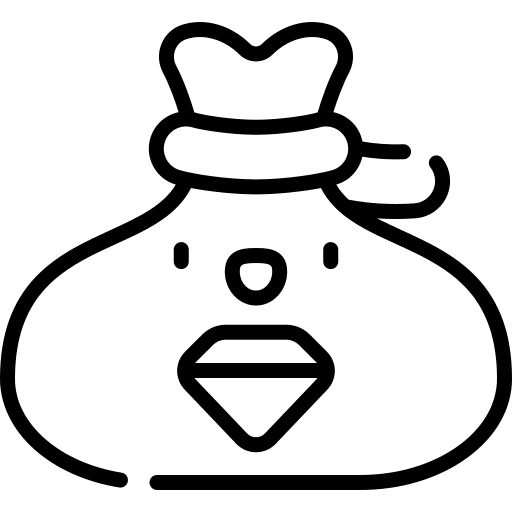 Money bag jewelry video game investment icon