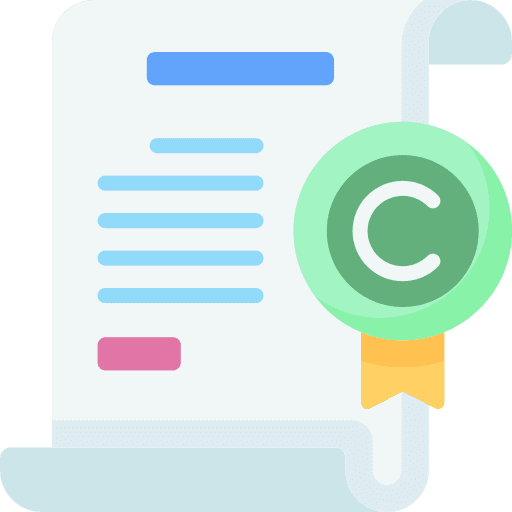 Copyright security protection document icon