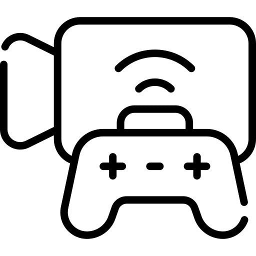 Streaming electronics gaming screen icon