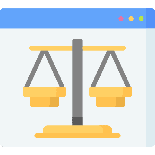 Online court law justice computer icon
