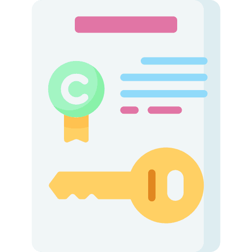 Permission files and folders permission document icon