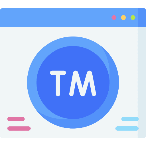 Trademark tm online seo and web icon