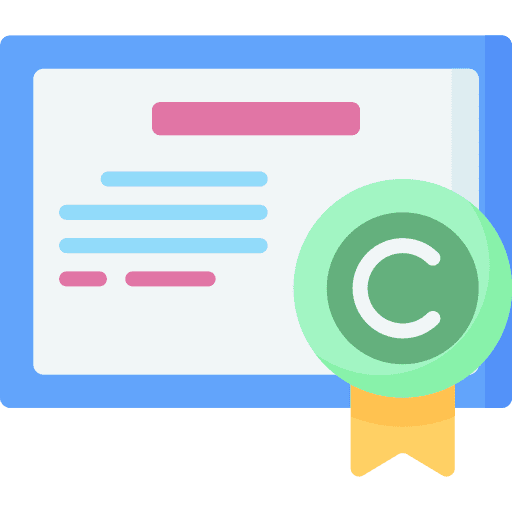 Certificate degree diploma certification icon