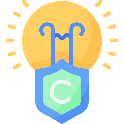 Idea art and design protected idea icon