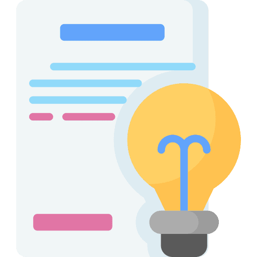 Patent files idea light bulb icon