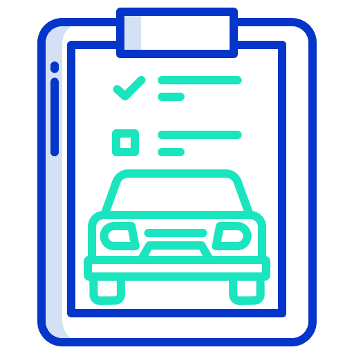 Car service car check criteria files and folders icon