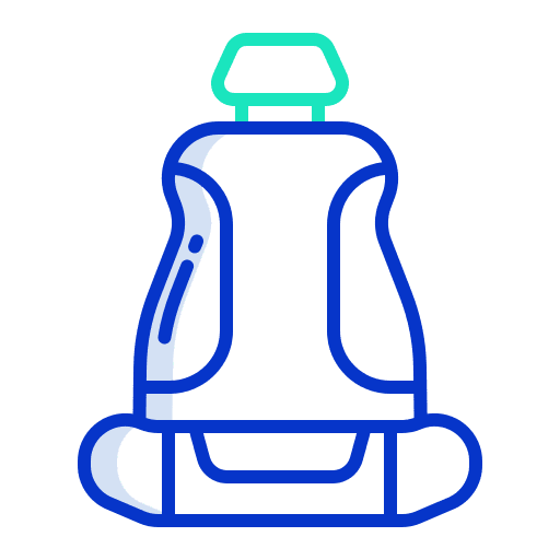 Car seat vehicle security car seat icon