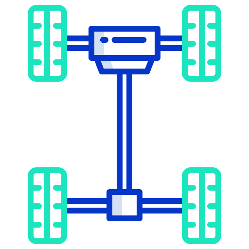 Chassis repair car parts chassis icon