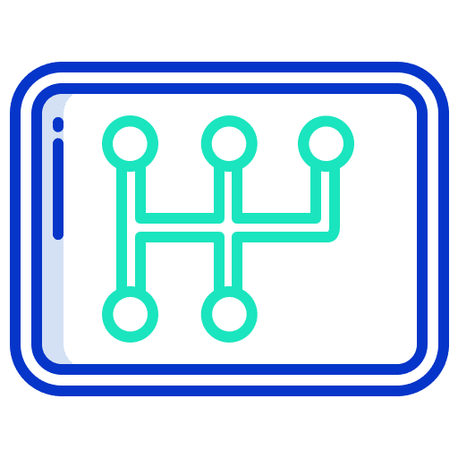 Gear stick drive gear transportation icon