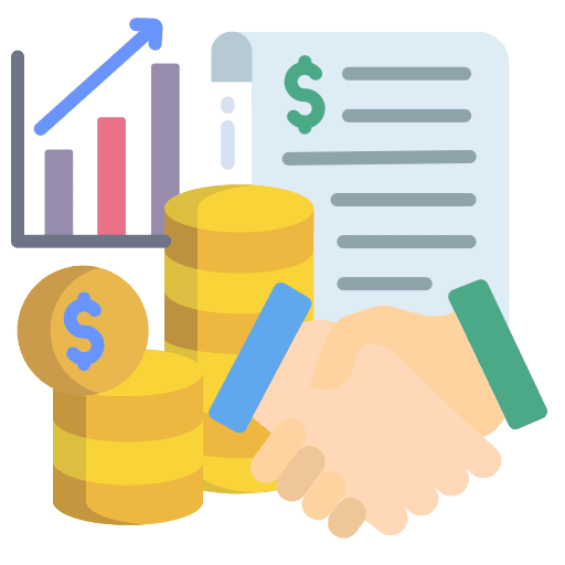 Busness finance stakeholder deals icon
