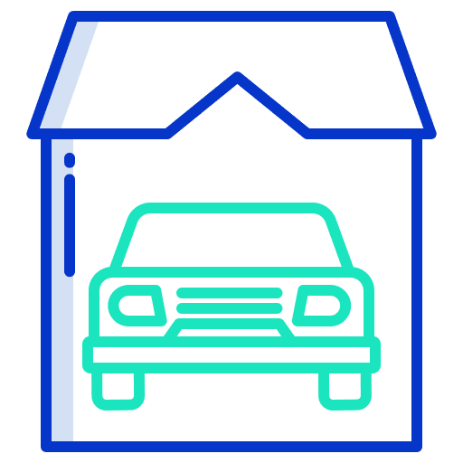 Car parking repair smart home icon