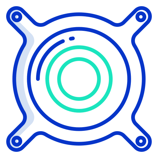 Speaker music and multimedia audio interface icon