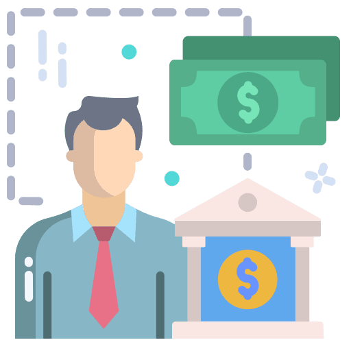 Banker economy banker debt icon