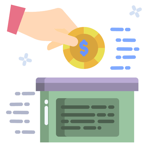 Funding coin fund donation icon