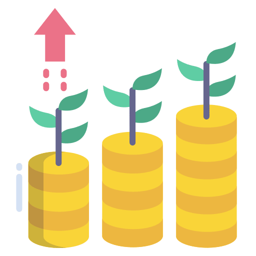 Investment money investment coins icon