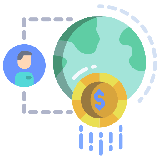 Investor global funding business and finance icon