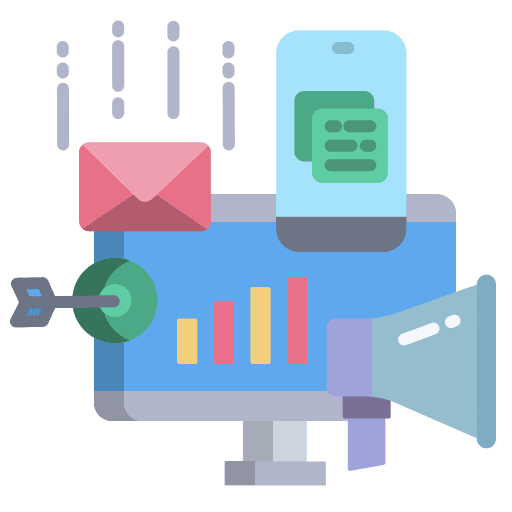 Marketing strategy statistics diagram icon