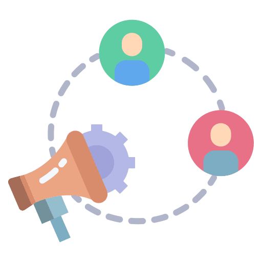 Announcement businessman loudspeaker people icon