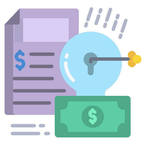 Document investment development management icon