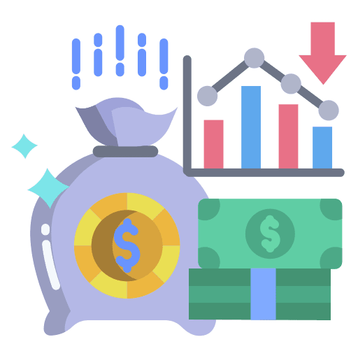 Finance benefits graphic business and finance icon