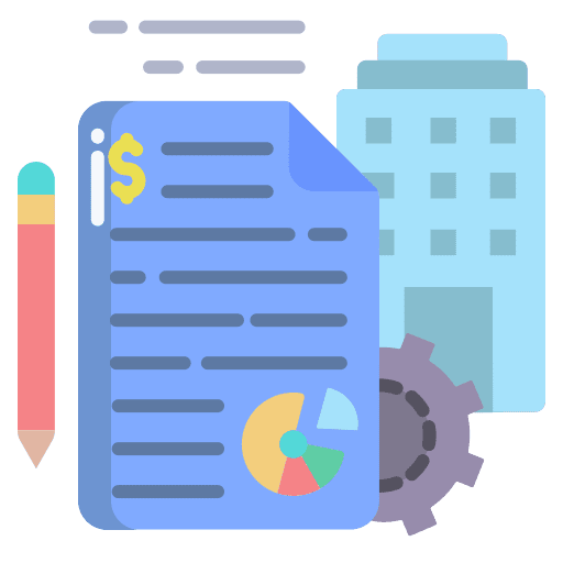 Project idea files and folders business and finance icon