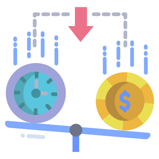 Balance dollar investment money icon