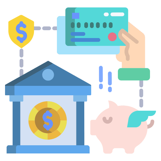 Bank business and finance bank piggy bank icon