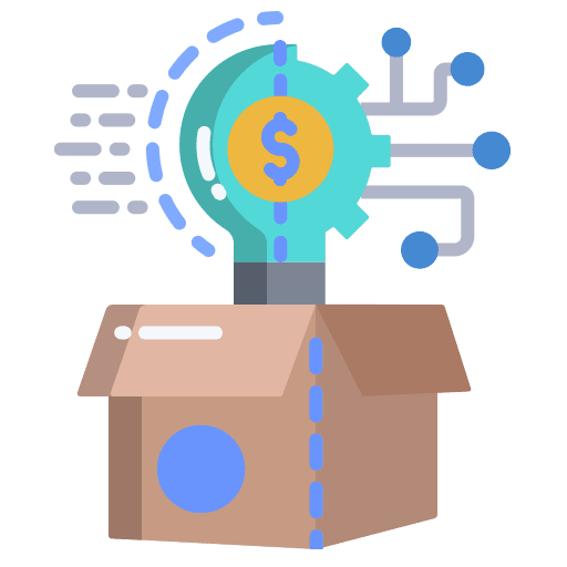 Finance light bulb power innovation icon