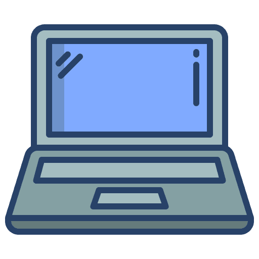 Laptop electric digital tools and utensils icon