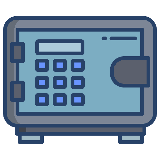 Safe box safe boxes bank safety lock icon