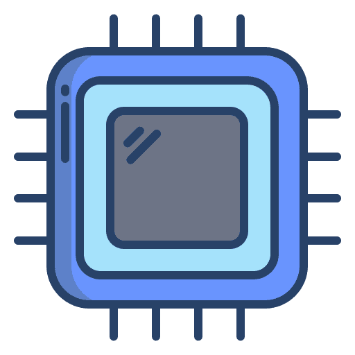 Cpu electronic processor technology icon