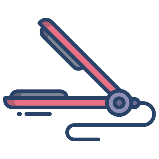 Hair iron beauty hair straightening hair iron icon