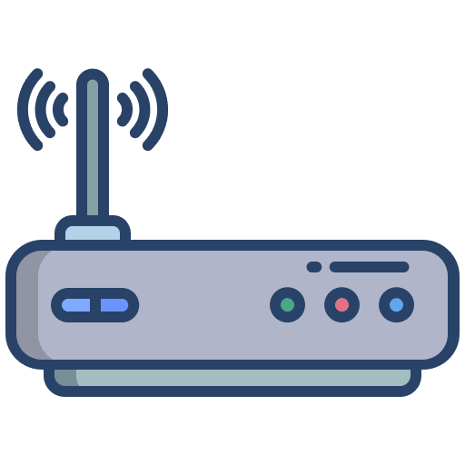 Router connectivity wifi signal communications icon