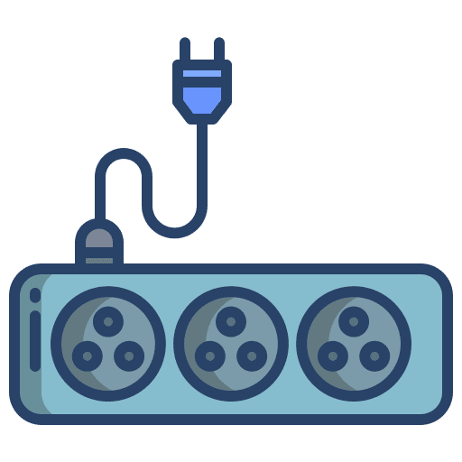 Socket electric energy charging icon