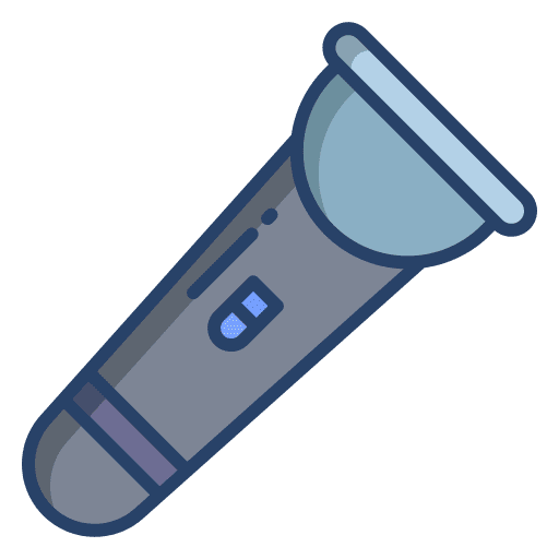 Flashlight torch electric trekking icon