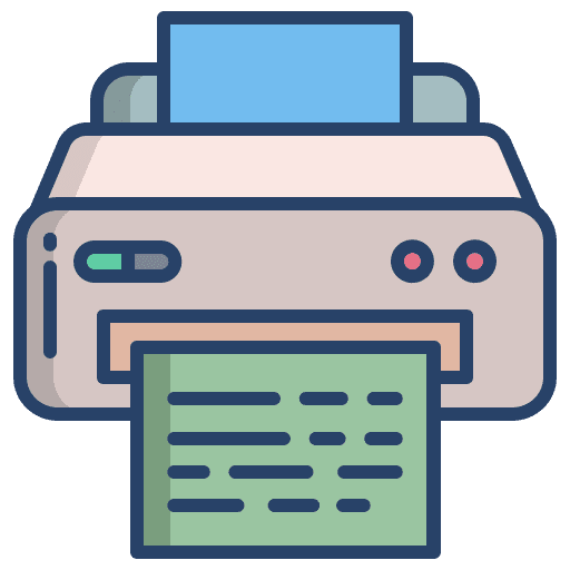 Printer print technology paper icon