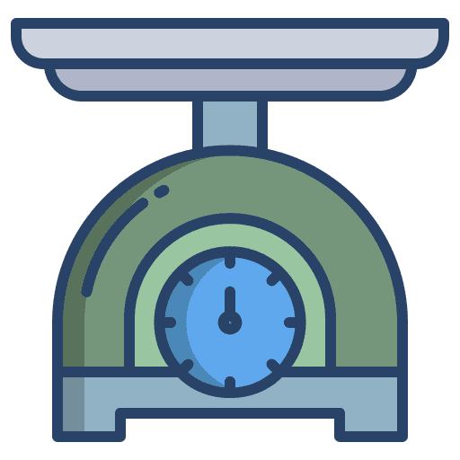 Scale side view balance scale icon