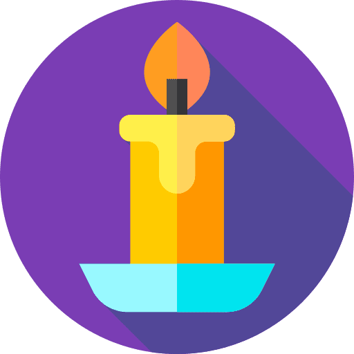 Candle wellness illumination decoration icon