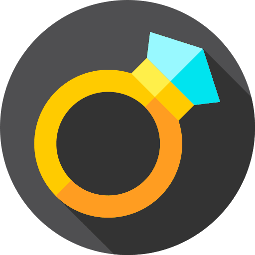 Ring jewel wedding gem icon