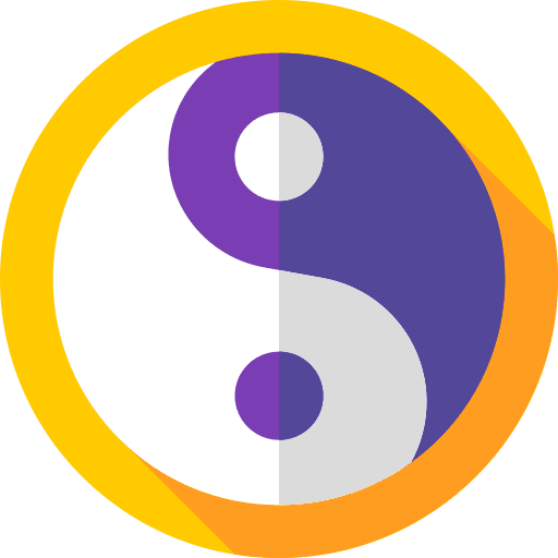 Ying yang taoism zen unity icon