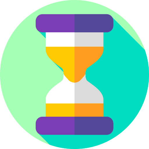 Hourglass waiting time clock icon