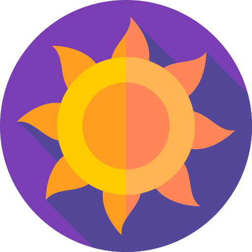 Sun warm summer meteorology icon