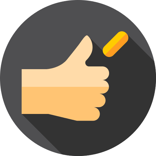 Thumbs up like finger like button icon