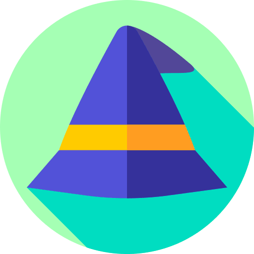 Witch hat entertainment costume wizard icon