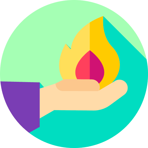 Fire entertainment magician magic show icon