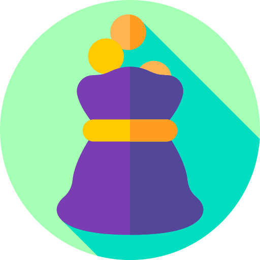 Money bag cost costs budget icon