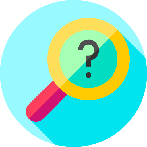 Search question mark magnifier search icon