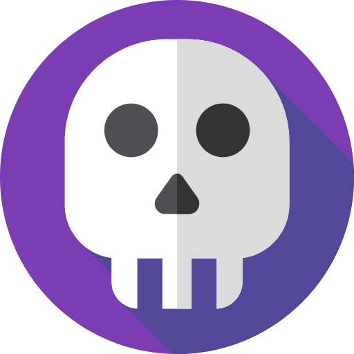 Skull kill body parts anatomy icon