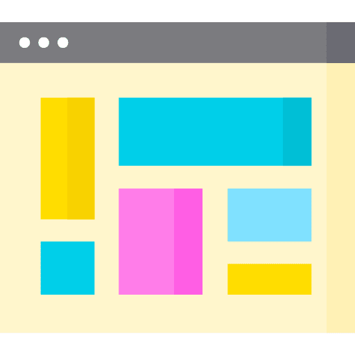 Web seo and web illustrator layout icon